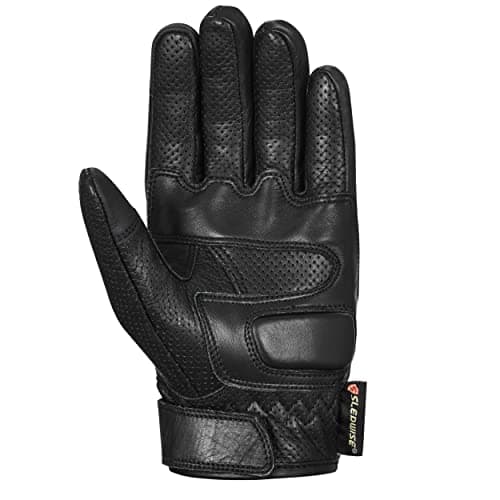 100% Cowhide Leather Motorcycle Gloves for Men, Touchscreen, Breathable, Knuckle Protection