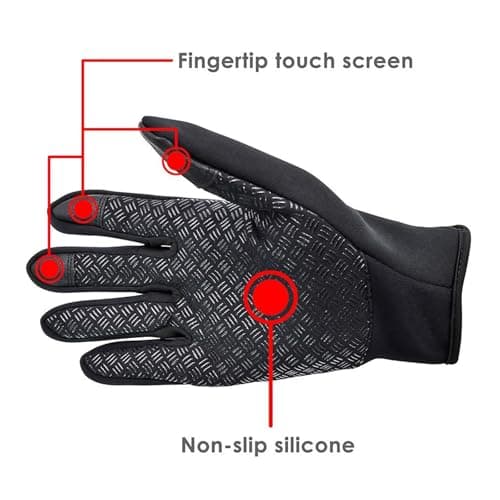 Cyg&Cl Winter Touchscreen Gloves, Men/Women, Warm, Water Resistant, Windproof