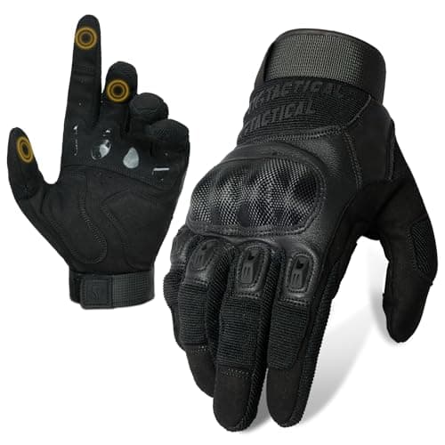 Men's Motorcycle Gloves with Touchscreen Compatibility Soft Palm Pads