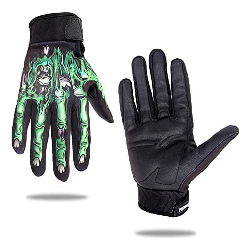 Winter Motorcycle Work Gloves for Men and Women with Touchscreen, Flexible Breathable Fit — Green
