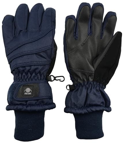 N'Ice Caps Kids' Waterproof Winter Warm Thinsulate Gloves — Navy