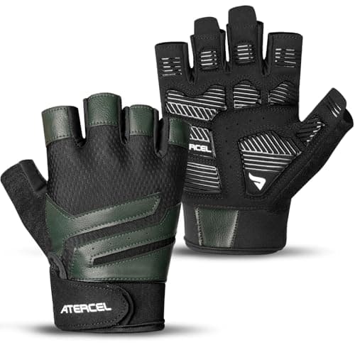 ATERCEL Gym Workout Gloves for Men and Women with Excellent Grip and Lightweight Design — Green