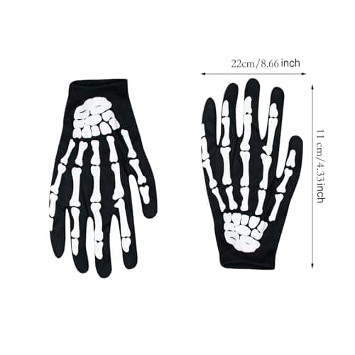 VEAGINS Halloween Skeleton Gloves for Adult Cosplay Party