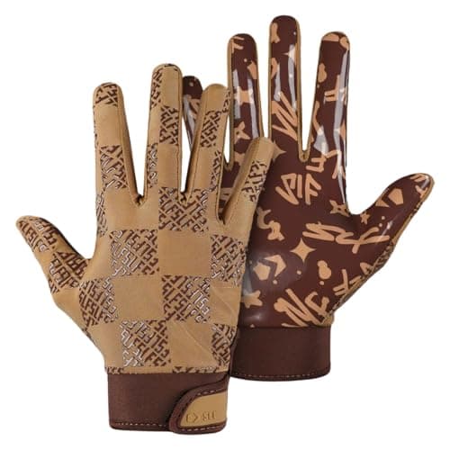 Sleefs Football Receiver Gloves - No Slip, Crazy Sticky Grip - Youth & Adult Sizes — SLF Milan Pattern