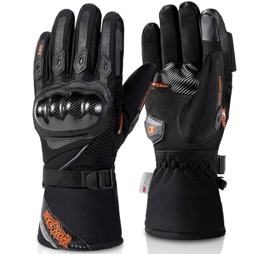 BORLENI Warm Winter Waterproof Motorcycle Gloves for Men & Women