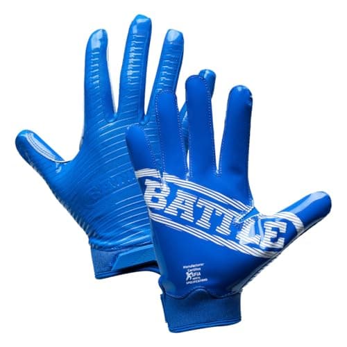 Doom 1.0 Ultra Stick Wide Receiver Football Gloves — Blue