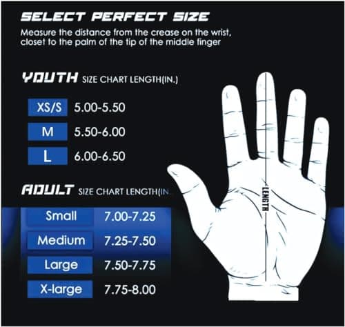 Ultra-Sticky Non-Slip Football Gloves for Youth, Adult, Kid Sizes