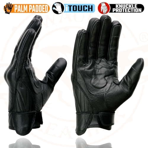 Milwaukee Men's Black i-Touch Gel Palm Motorcycle Gloves