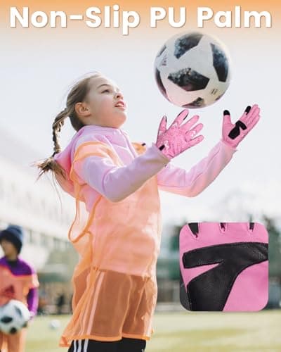 RIGWARL Kids Winter Touchscreen Gloves, Water-Resistant for Ages 3-15 Cold Weather Sports