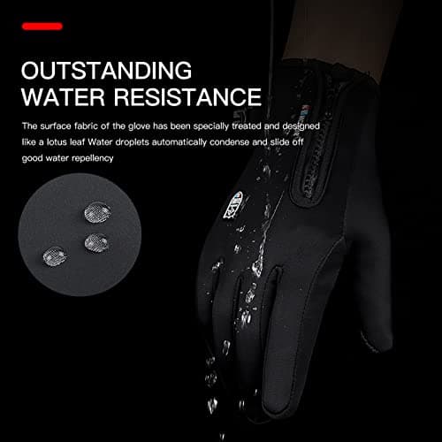 Temei Winter Waterproof Windproof Gloves for Men and Women - Touch Screen Compatible