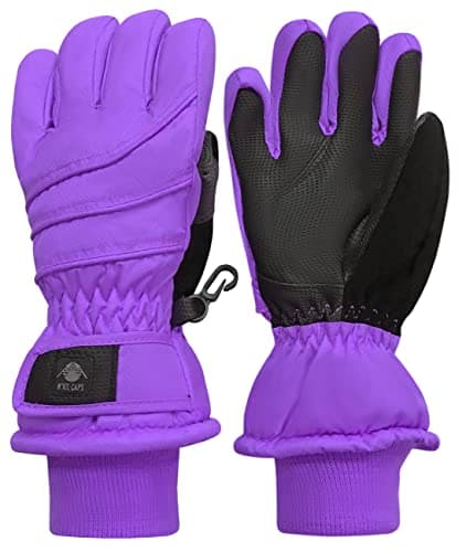 N'Ice Caps Kids' Waterproof Winter Warm Thinsulate Gloves — Neon Purple