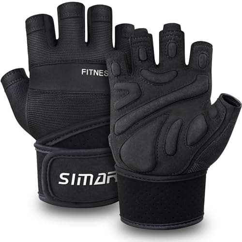 SIMARI Ventilated Workout Gloves with Wrist Support for Men and Women
