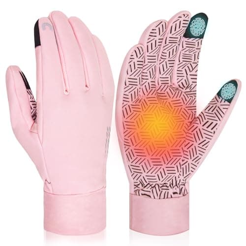 Waterproof Winter Gloves for Men and Women — Plus-pink (75% Warm&water-resistant)
