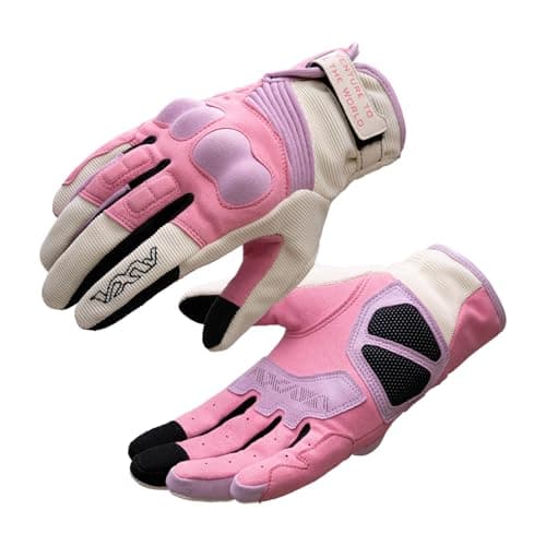 VXW Full Finger Touchscreen Motorcycle Gloves for Men and WomenBMX ATV MTB — Pink