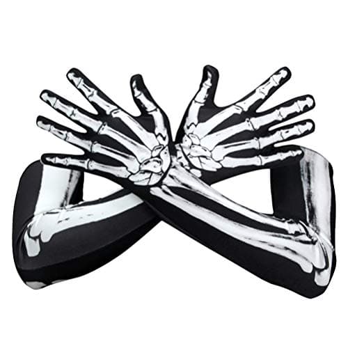 BESTOYARD Scary Halloween Skull Ghost Gloves Cosplay Accessories