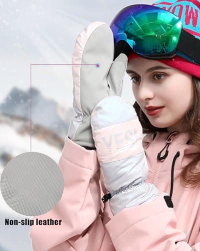 RIGWARL Winter Ski Mittens Men & Women Waterproof Warm Lining Gloves