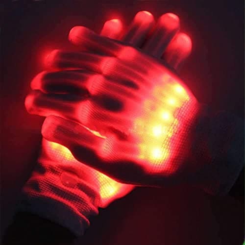 Weichuangxin Light-Up Skeleton Hand Gloves LED Modes Fun Christmas Birthday Gift