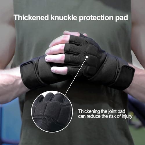 Men's Workout Gloves - Gym Weight Lifting Padded With Wrist Support & Silicone Grip