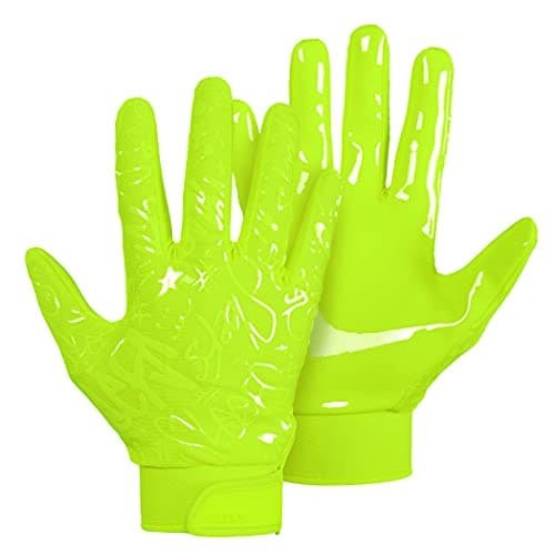 Sticky Football Gloves for Receivers — Safety Yellow