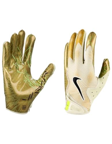 Nike Vapor Jet 8.0 Football Gloves - Ultimate Grip and Support — SEA GLASS | METALLIC GOLD | BLACK