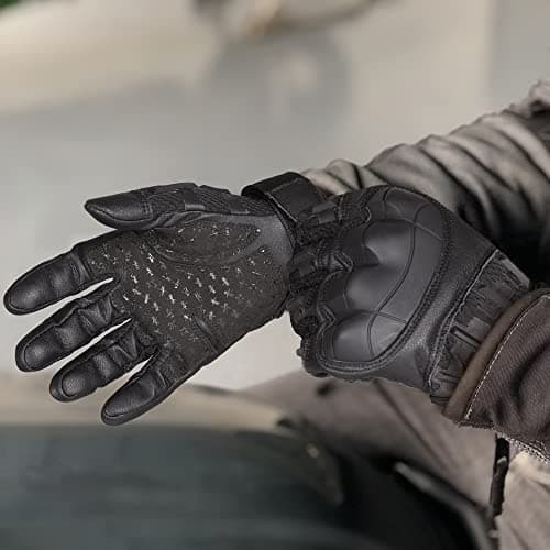 Tactical Rubber Gloves for Men Touchscreen Compatible Motorcycle Hunting