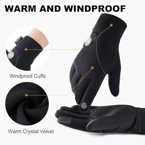 MAPLELILY Winter Gloves - Touch Screen, Waterproof & Warm for Men & Women