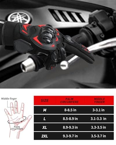Touchscreen Motorcycle Gloves - Anti-Slip Hard Knuckle Riding Gloves