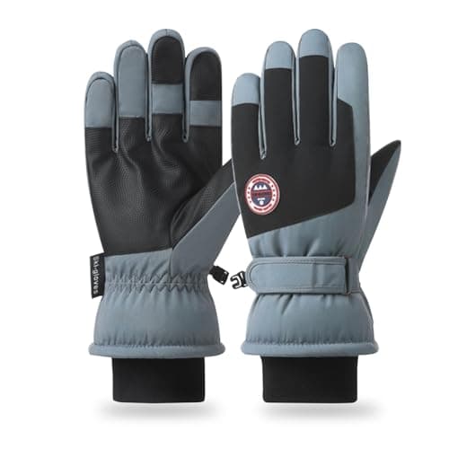 RIGWARL Men's Thermal Ski Gloves - Warm, Waterproof & Windproof (Blue)
