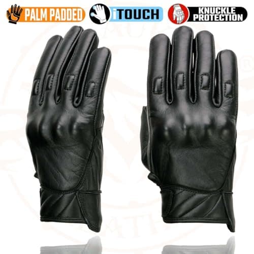 Milwaukee Men's Black i-Touch Gel Palm Motorcycle Gloves