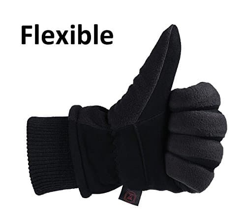 OZERO Winter Gloves for Men and Women | Deerskin Suede & Insulated Polar Fleece