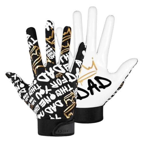 Sleefs Football Receiver Gloves - No Slip, Crazy Sticky Grip - Youth & Adult Sizes — Dad This one For You