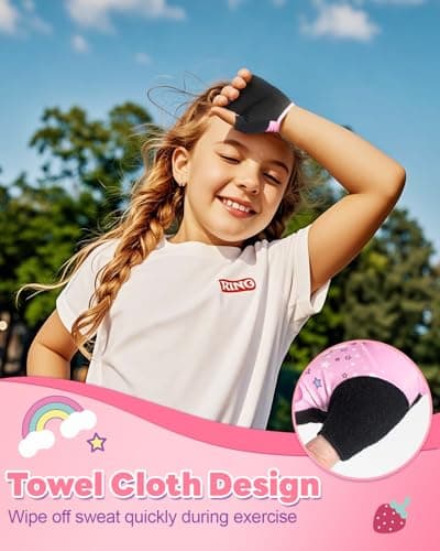RIGWARL Kids' Cushioned Cycling Gloves for Hiking and Fishing