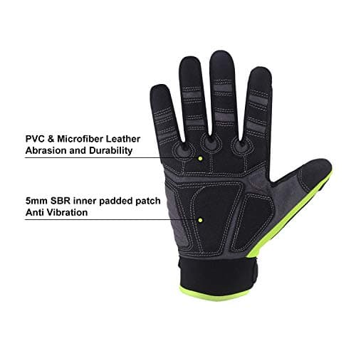 Handlandy Heavy Duty Impact Gloves, SBR Padding, TPR Protector
