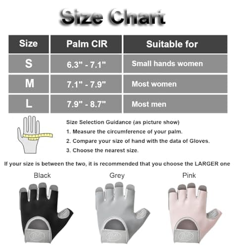 Anti-Slip Fingerless Workout Gloves for Men & Women, Great for Weightlifting