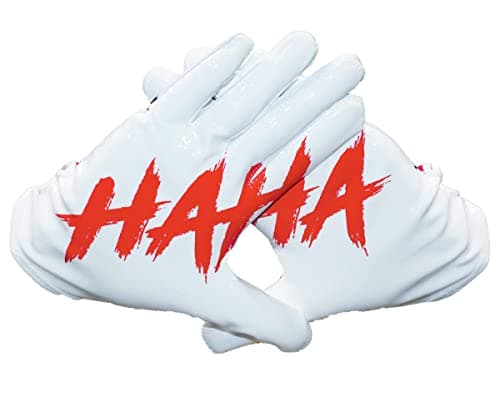 Essential Wear Youth & Adult White Football Gloves - Super Tacky Grip Performance Enhancers