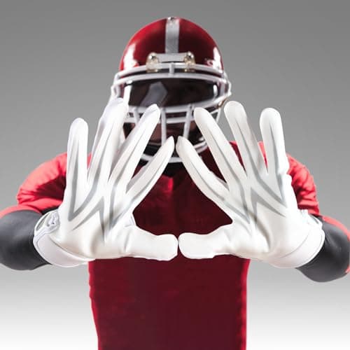 Ultra Sticky Football Gloves Men Women, White Enhanced Performance Tacky Grip