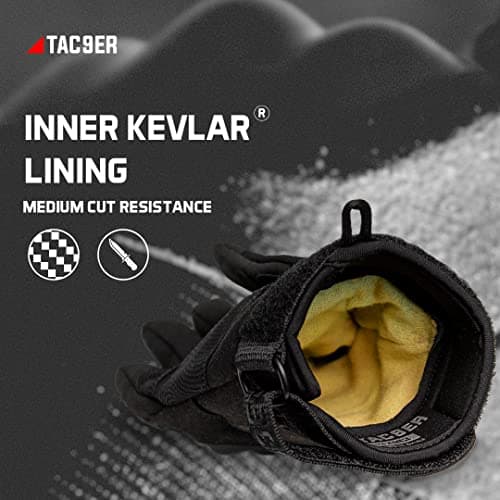 Kevlar Lined Tactical Gloves - Full Hand Cut and Heat Resistant Protection