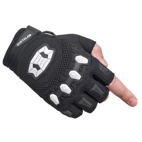 Seibertron Full Finger Motocross Racing Gloves Touch Recognition — Black 1/2 Finger