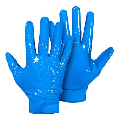 Sticky Football Gloves for Receivers — Hue Blue