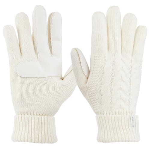 Isotoner Women's Cable Knit Touchscreen Gloves — Ivory