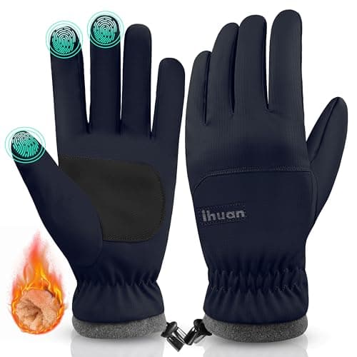 ihuan Winter Waterproof Ski Gloves for Men and Women — Blue
