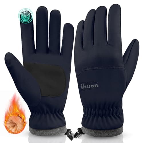 Winter Waterproof Ski Gloves for Men and Women — Dark Blue