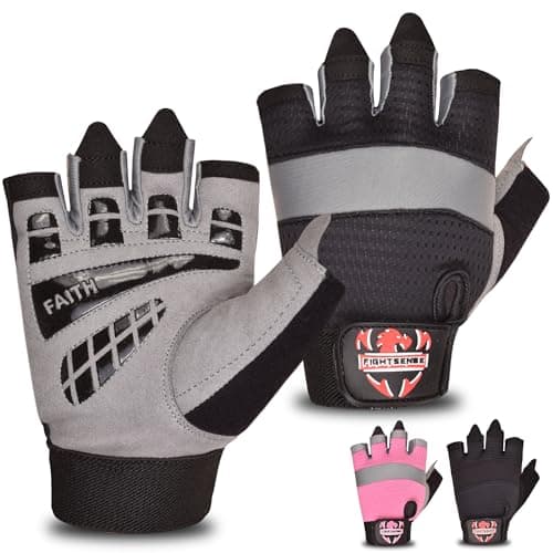 FIGHTSENSE Workout Gloves for Men and Women - Enhanced Grip, Padded Palm, Breathable Design