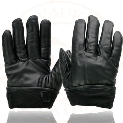 Milwaukee Black Thermal Lined Men's Motorcycle Gloves with Cinch Wrist Closure