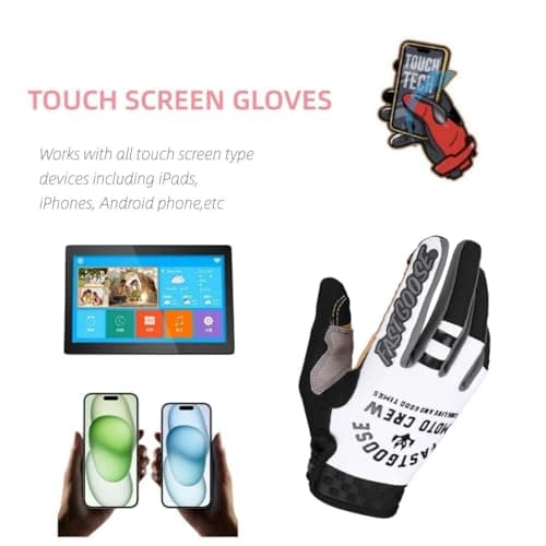 Touch Screen Motorcycle Gloves for Men & Women - Breathable, Lightweight,Perfect for Cycling, Climbing, Motocross Racing