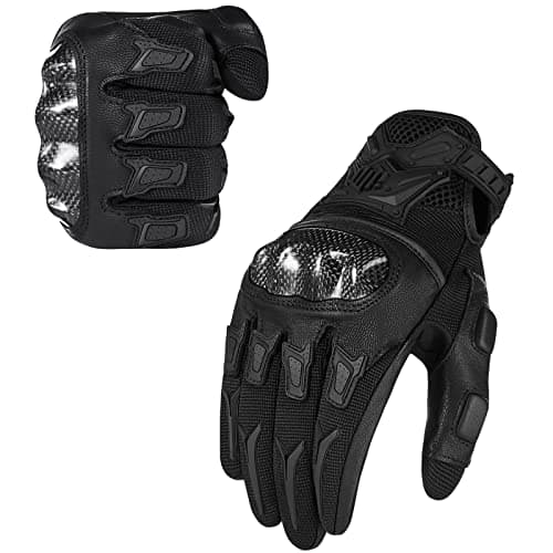 ILM Motorcycle Motocross Gloves for Men & Women (Black, L)