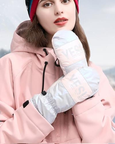 RIGWARL Winter Ski Mittens Men & Women Waterproof Warm Lining Gloves