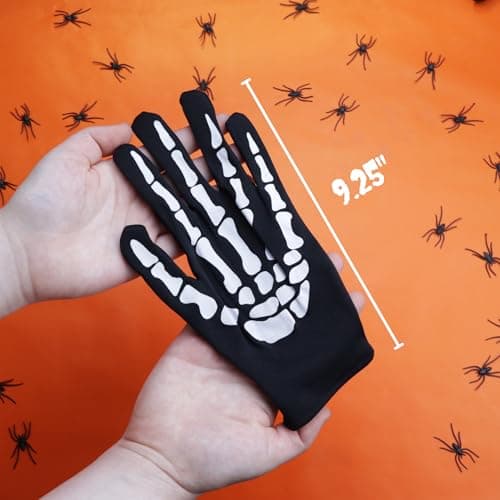 Needzo Halloween Skeleton & Monster Gloves Set, Hand Warmers, 3 Items