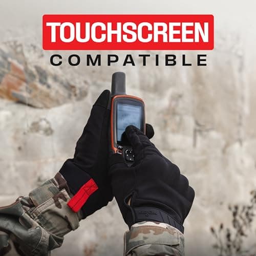 NoCry Men's Water Resistant Tactical Shooting Gloves with Knuckle Guards and Non-Slip Palm — Heavy Duty Black Airsoft Gl
