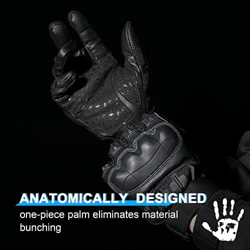 Tactical Rubber Gloves for Men Touchscreen Compatible Motorcycle Hunting